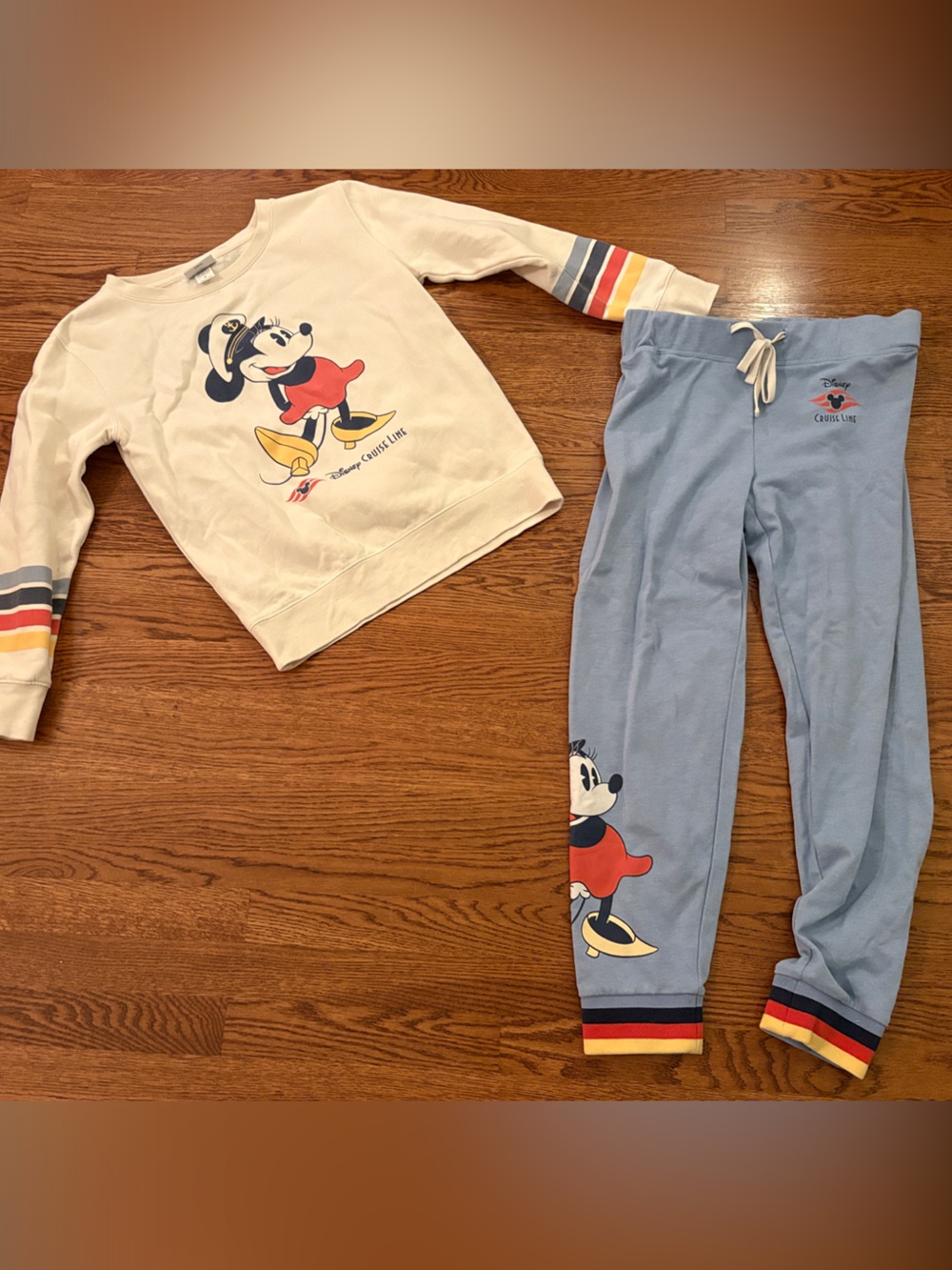 Disney Cream & Light Blue Mickey Mouse Sweatshirt and Joggers Set
